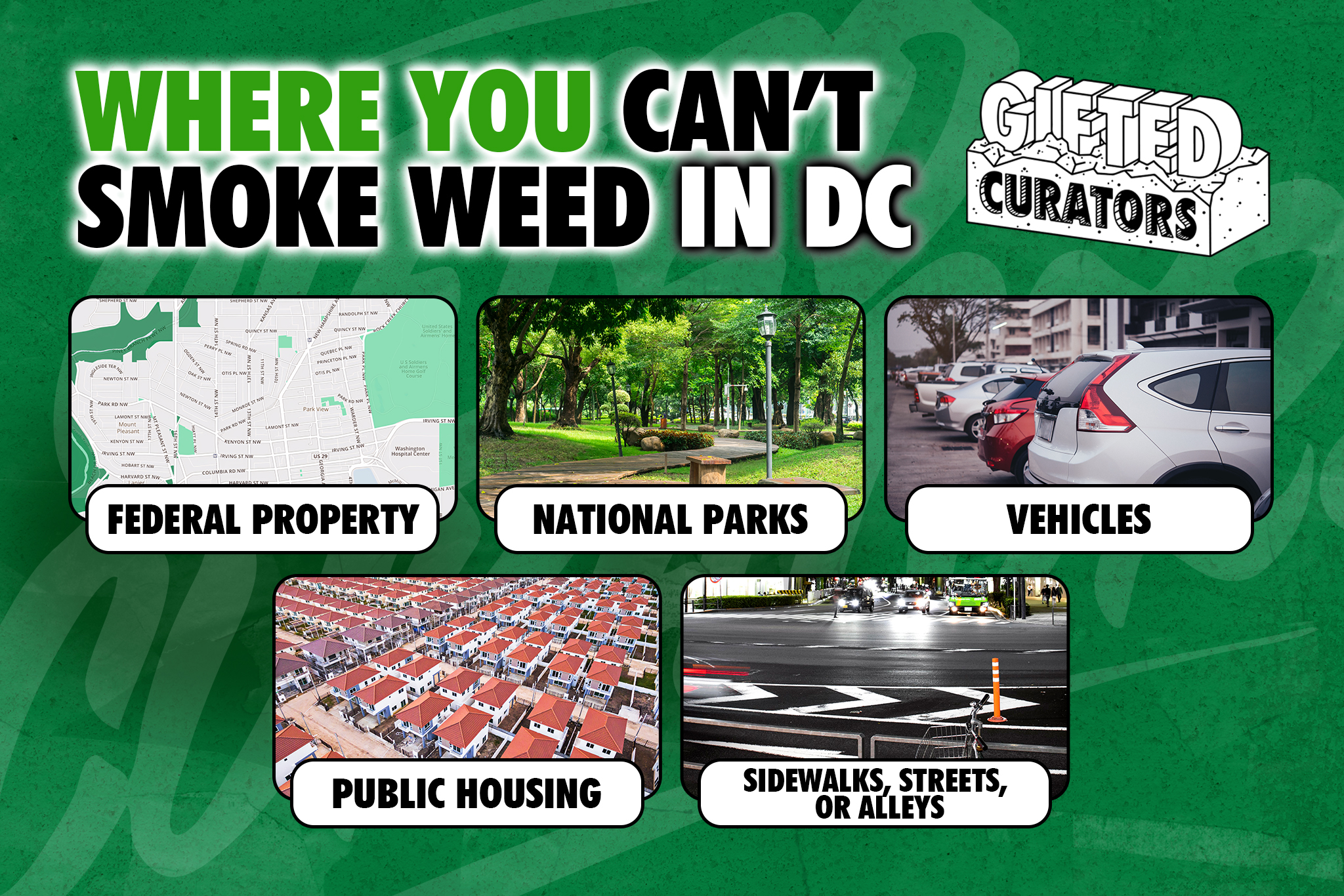 where you can't smoke in dc